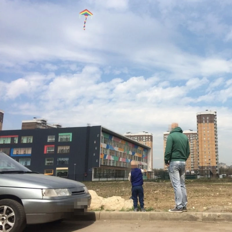 Новинка длинный хвост Радужный воздушный змей летающие игрушки для