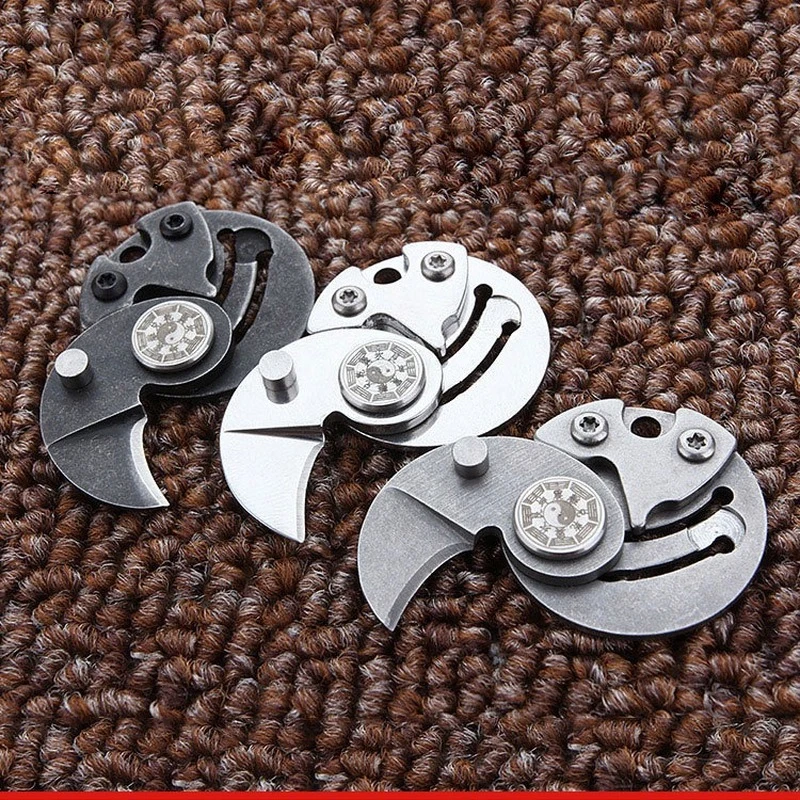 

Gossip Mini Coin Knife Exquisite Outdoor Folding Knife Stainless Steel Key Knife Necklace Knife Knives Folding Key Knife