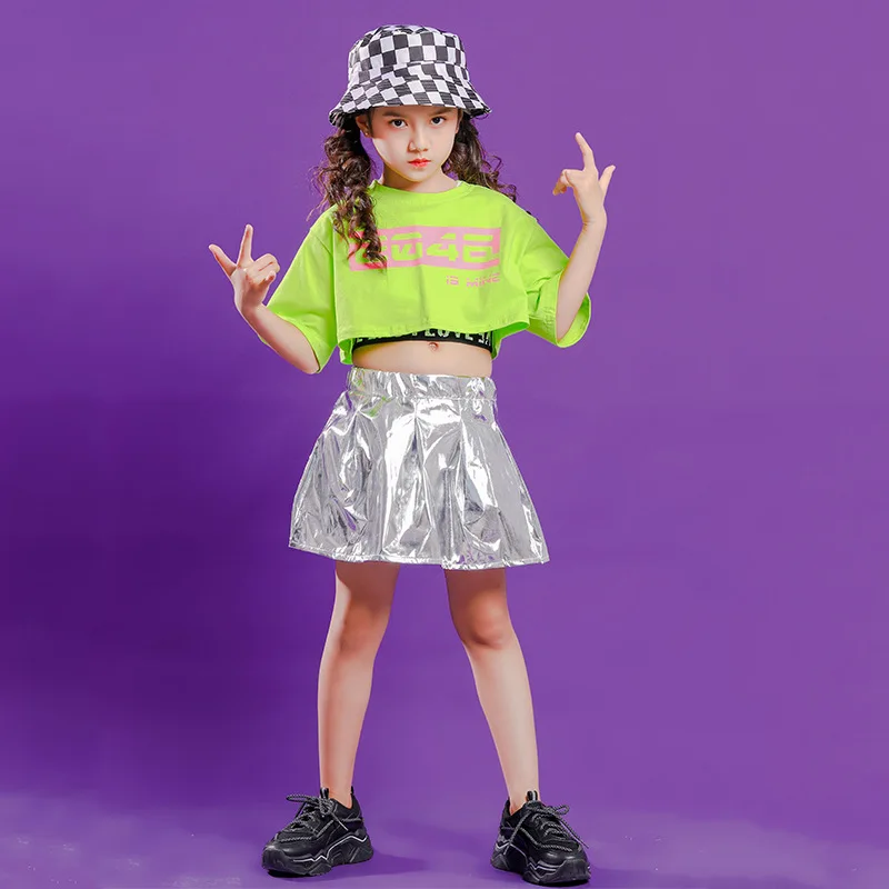 Одежда для девочек в стиле хип-хоп зеленый укороченный топ футболка белая майка