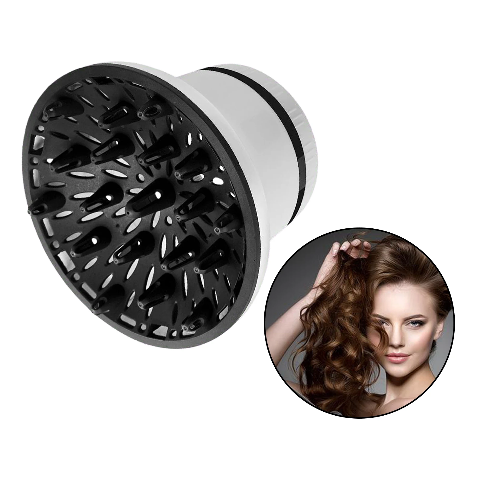 

Universal Hair Diffuser Professional Salon Attachment for 1.4-3.1'Nozzle Hair Universal Blower for Curly Wavy Hair