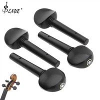 4pcslot 34 44 ebony violin tuning pegs inlay shell with open hole for violin musical instrument accessories