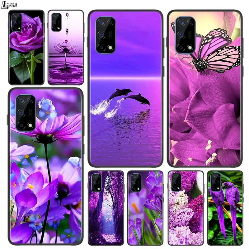 

infinity on purple for OPPO Realme V15 X5 X3 X50 X7 V5 C21 C17 C11 C3 C2 7 7i 6 6S 6i 5 3 2 Pro Soft Black Phone Case