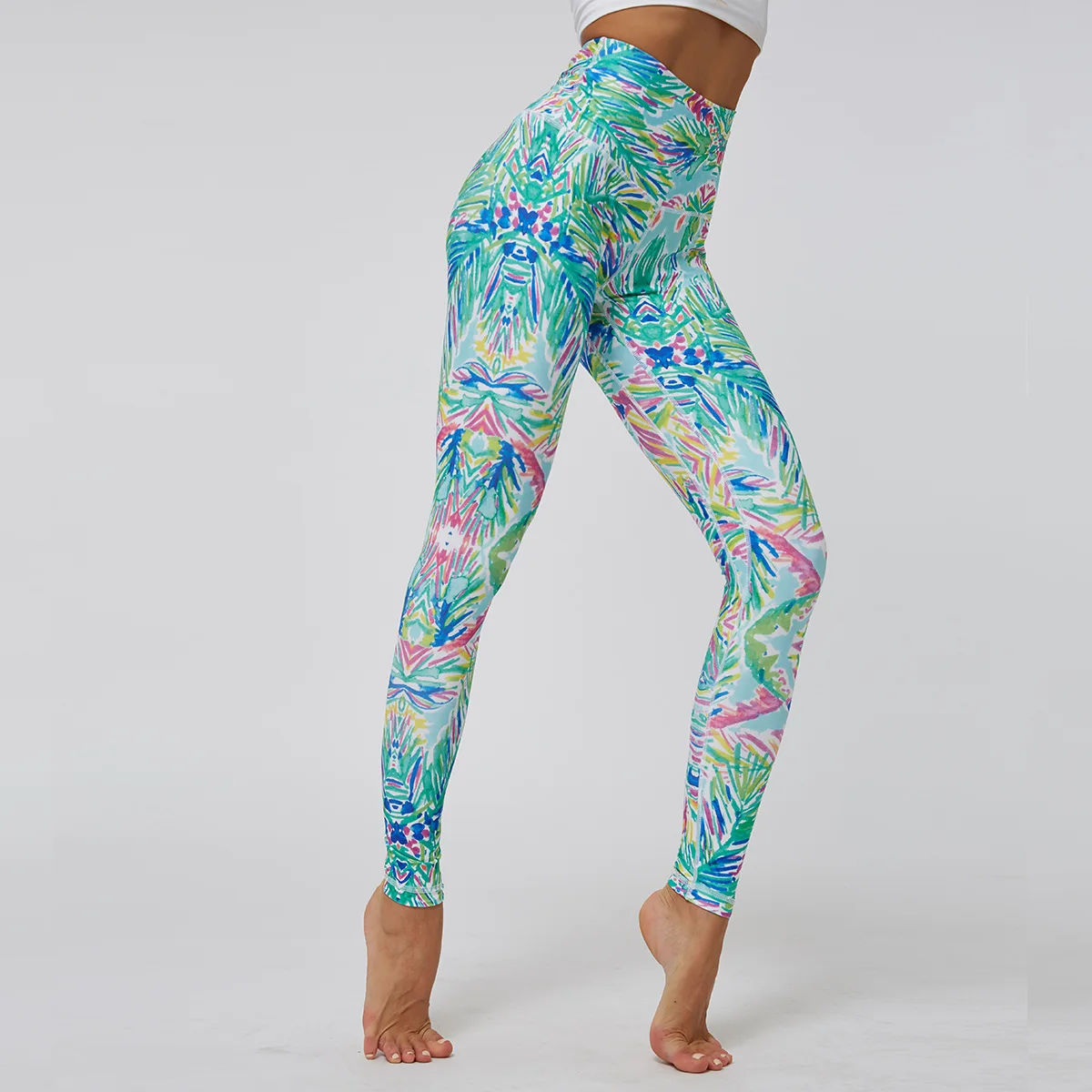 

2021 Women's New Digital Printing Fashion Sports Yoga Pants Sports Running Fitness Clothes Trousers Women Hip Lift Leggings