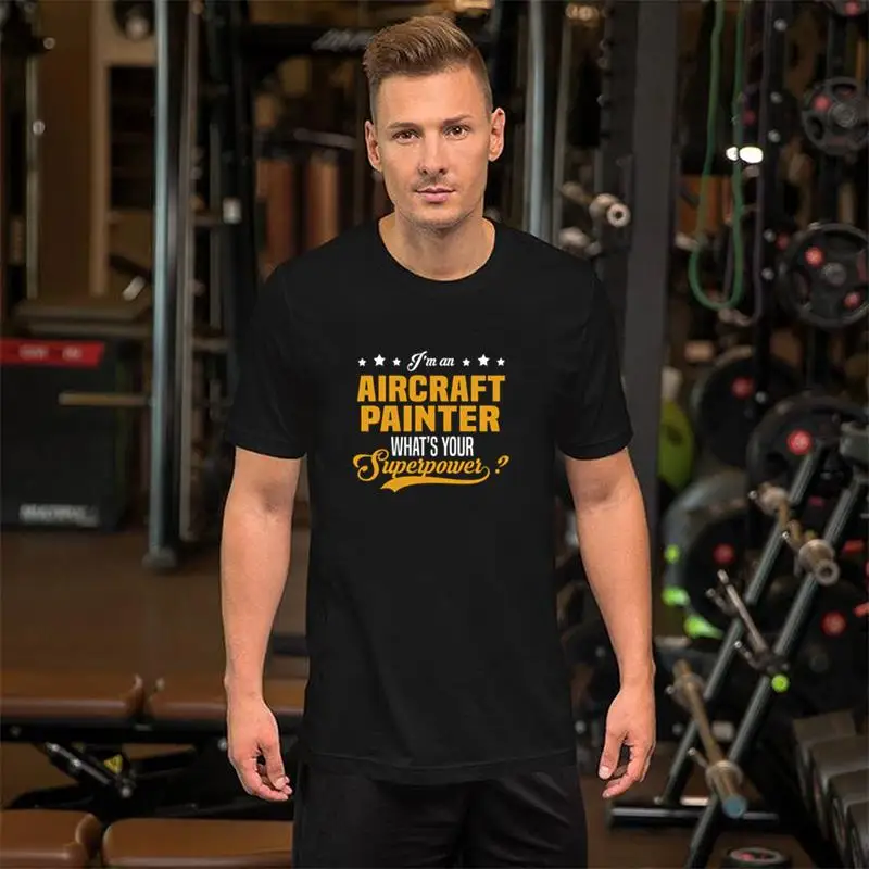 Print aircraft painter tee t shirts men plus sizes s-5xl new fashion tops | Мужская одежда