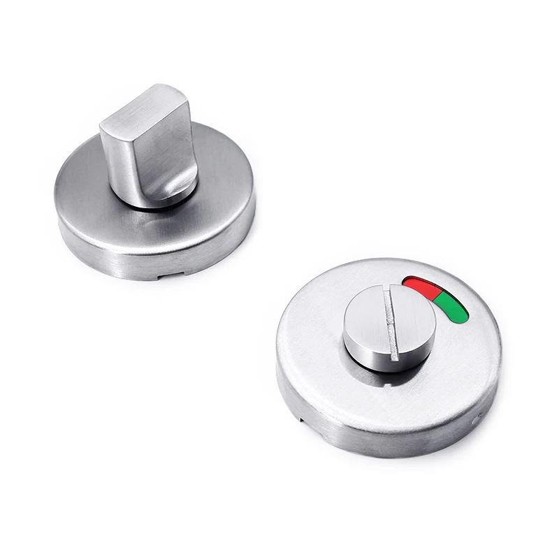 Bathroom Hardware Fittings Toilet Cubicles Indicator WC Door Lock Thumb Turn Knob Stainless Steel