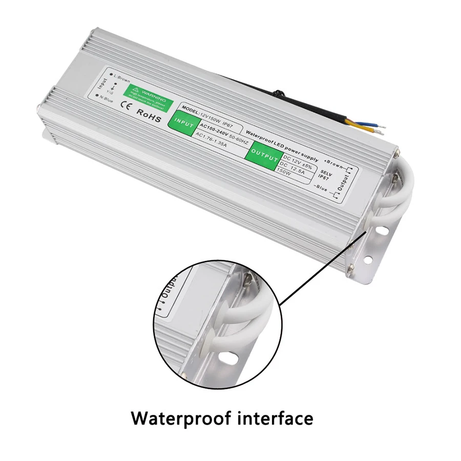 Адаптер питания переменного/постоянного тока 24 В 20 Вт водонепроницаемый