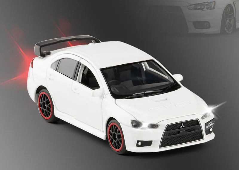 1/32 LANCER EVO X Моделирование игрушки модель машины из сплава Детские игрушки Подлинная Лицензия коллекция военный внедорожный автомобиль - Цвет: Прозрачный