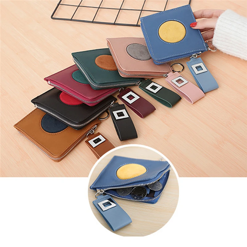 

Новый ручной кошелек на молнии для монет, женский модный комбинированный тканевый кошелек для девочек, мини сумка для денег, женский кошеле...