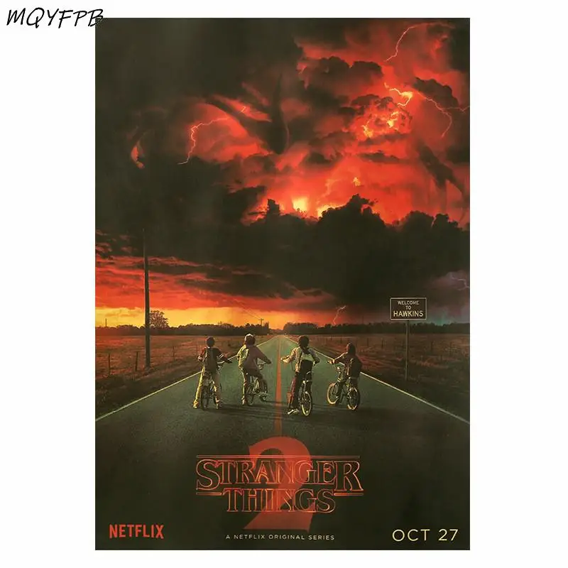 

Movie Stranger Things Season 2 Kraft Paper Poster Picture House Decorative Painting