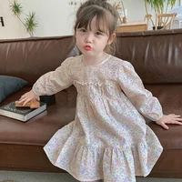 childrens clothing baby girl floral puff floral long sleeve sleeve dress spring and autumn child dresses princess party clothes