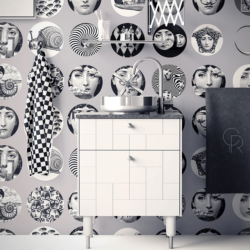 Креативная Европейская ПВХ плитка наклейка Lina лицо дизайн самоклеющиеся