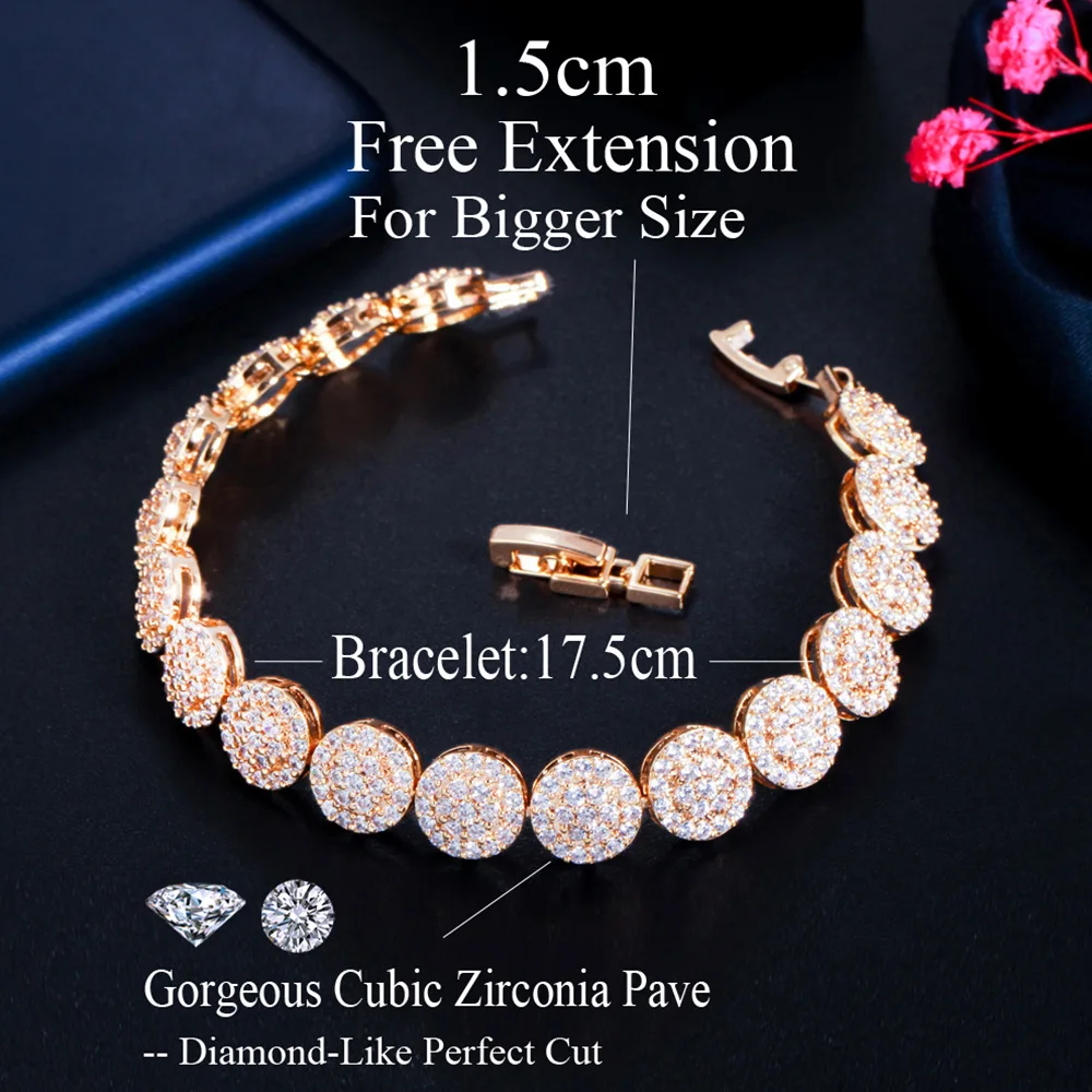 Браслет-цепочка Женский из желтого золота с фианитами B216 | Украшения и аксессуары