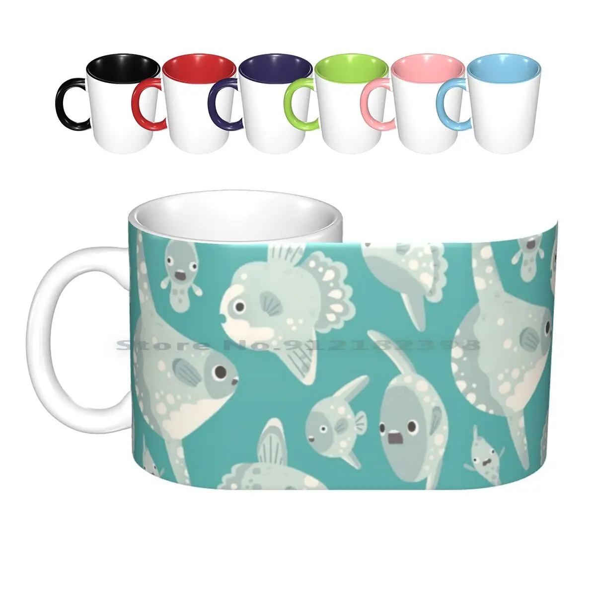 

Mola Mola Ceramic Mugs Coffee Cups Milk Tea Mug Mola Mola Sunfish Fish Animal Nature Marine Life Sea Ocean Salt Water Marine