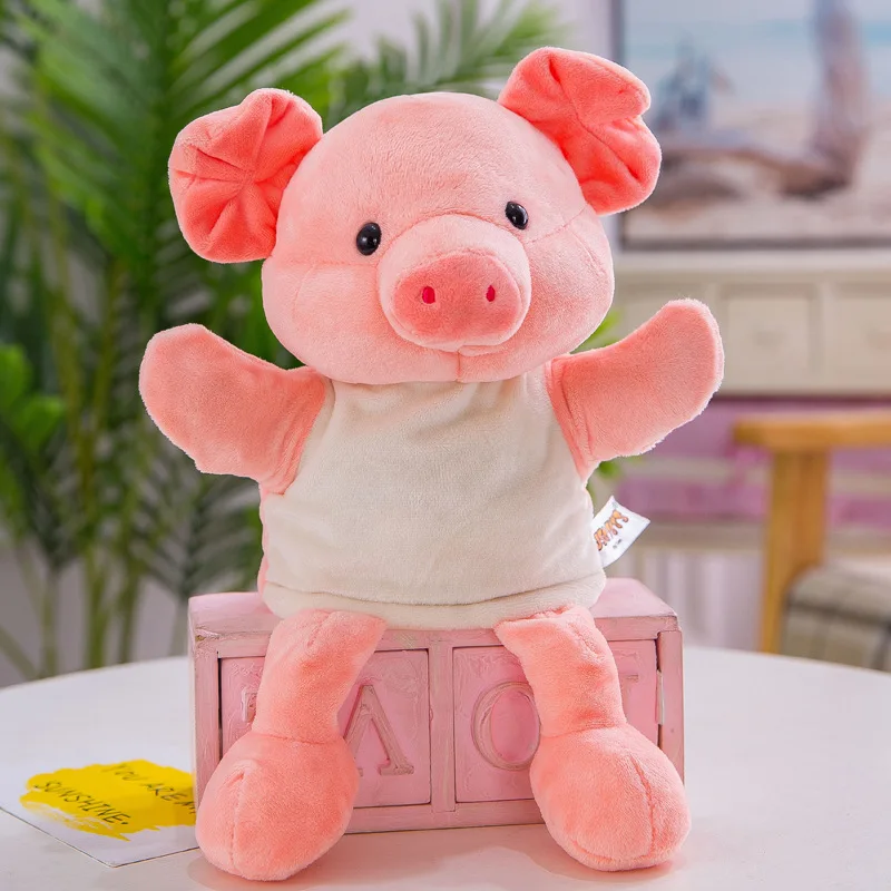 Pig 30 см милые игрушки в виде животных, плюшевая игрушка для детского сада, интерактивный реквизит для родителей и детей - Цвет: Pig