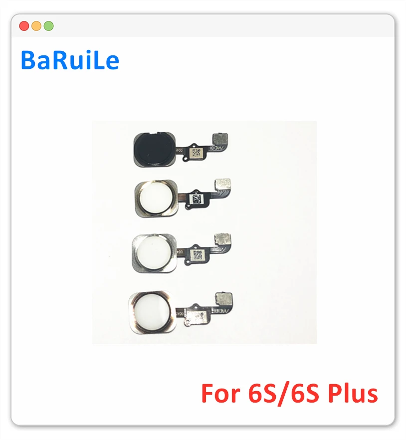BaRuiLe 20 шт. домашняя кнопка с гибким кабелем для iPhone 6 6Plus 6s plus Home Key Flex в сборе