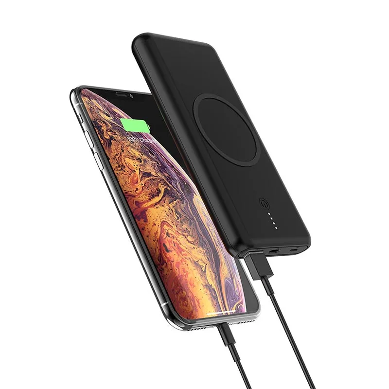 Беспроводное зарядное устройство QI 10000 мА портативное для iPhone 11 pro Max XS X Samsung