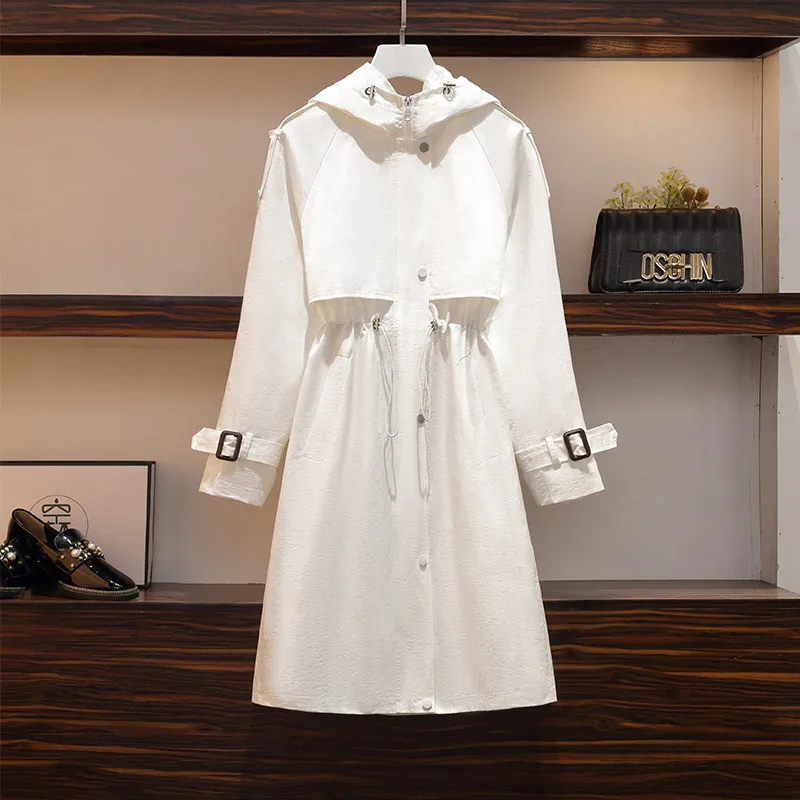 2020 Новый Модный тонкий Тренч для женщин весна осень с капюшоном верхняя одежда