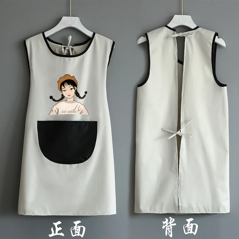 Домашний Фартук Кухонная водонепроницаемая и маслостойкая Милая женская модная