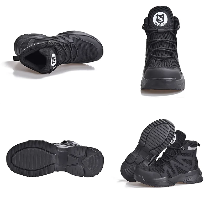 SUADEX Рабочая защитная обувь для мужчин со стальным носком мужская дышащие рабочие