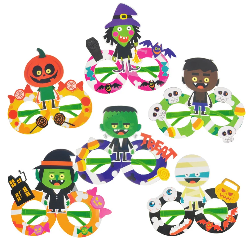 Детский сад много художественных ремесел diy игрушки Хэллоуин костюм очки ремесла