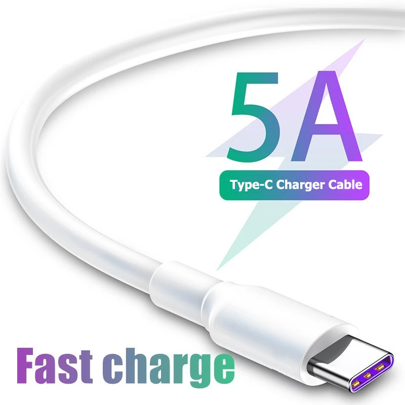 

Tape C Cables 5A Supercharge Fast Charging Cable For Huawei P30 P20 Mate 20 Pro Nova 5 4 3 USB C Cabo For Samsung A70 A50 Kabel