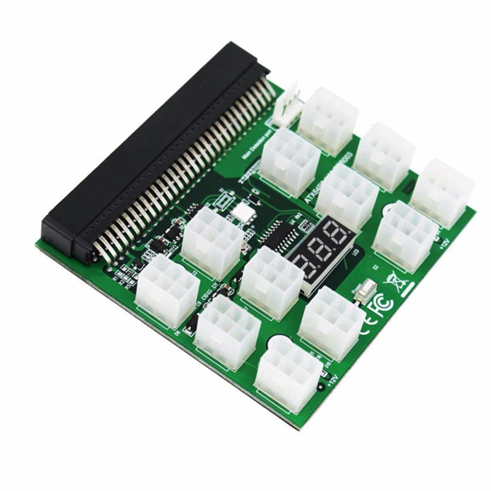 

For HP 1200W 750W Breakout Board 6Pin Connector PSU GPU Mining Power Module 12 Ports + Power Interface for Bitcoin