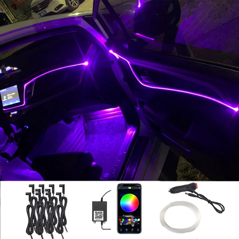 

Ambient Lamp RGB Cars LED Apply To Bars Neon Cold Light Auto Interior Atmosphere Backlight Light Refit Decoration Strips Shine