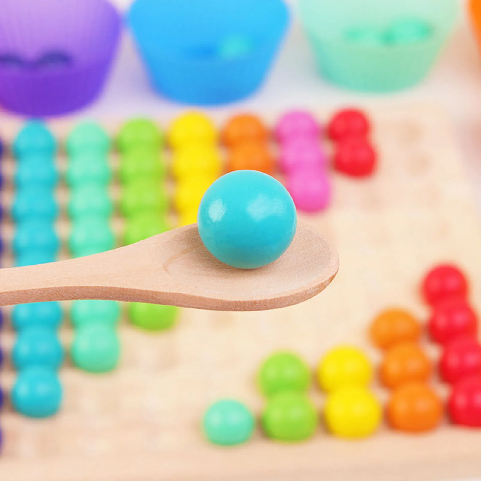 Радуга деревянная прищепка Go игровой набор горошек блестки Настольная игра