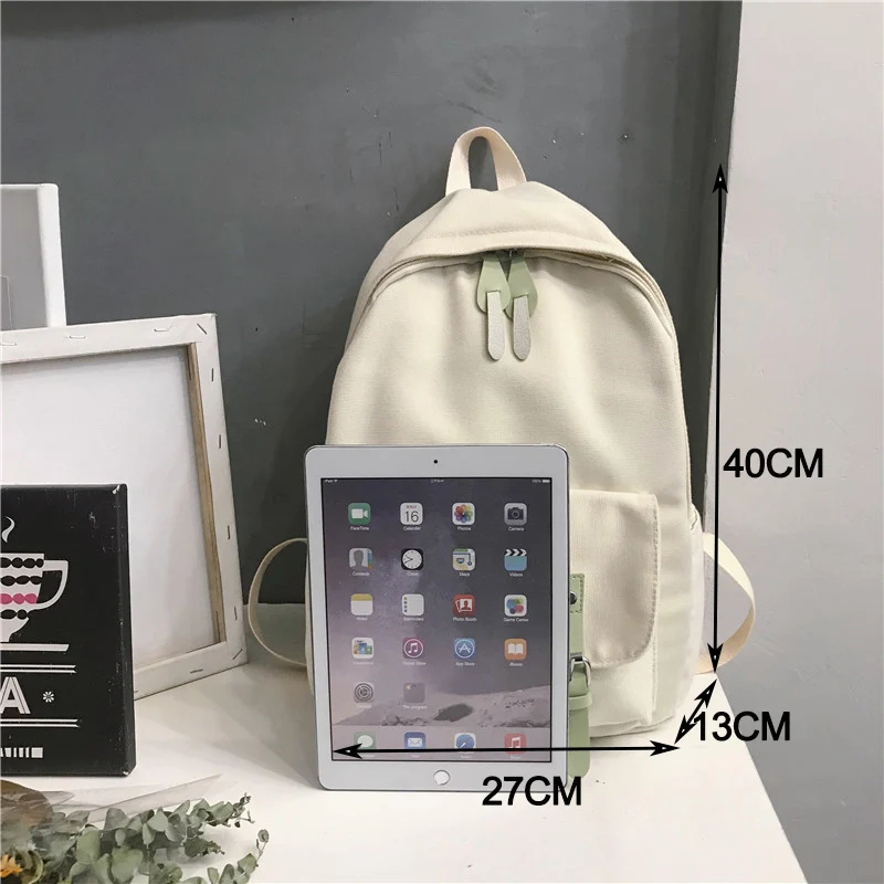 

Solid Canvas School Bags for Teenage Girls Larger Capacity Backpack Men Women Vintage School Bag 2020 Casual mochila escolar