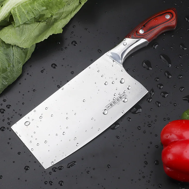 Высокоуглеродистый китайский кухонный нож тесак прочный для нарезки шеф-повара