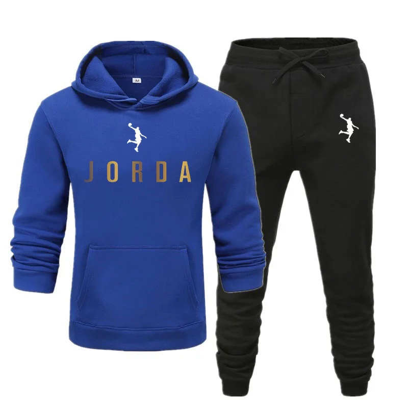 

Men's suit autumn and winter polar fleece sweater hooded sportswear track suit + sports pants men and women casual sports shirt