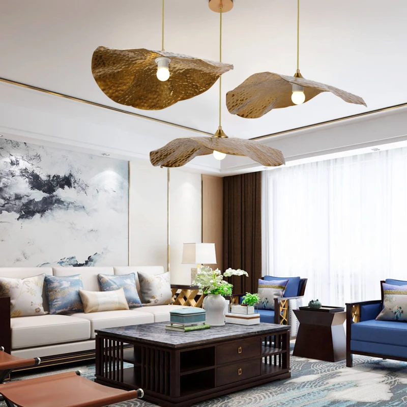 Светодиодный ная Люстра для гостиной столовой кухни Золотая Современная