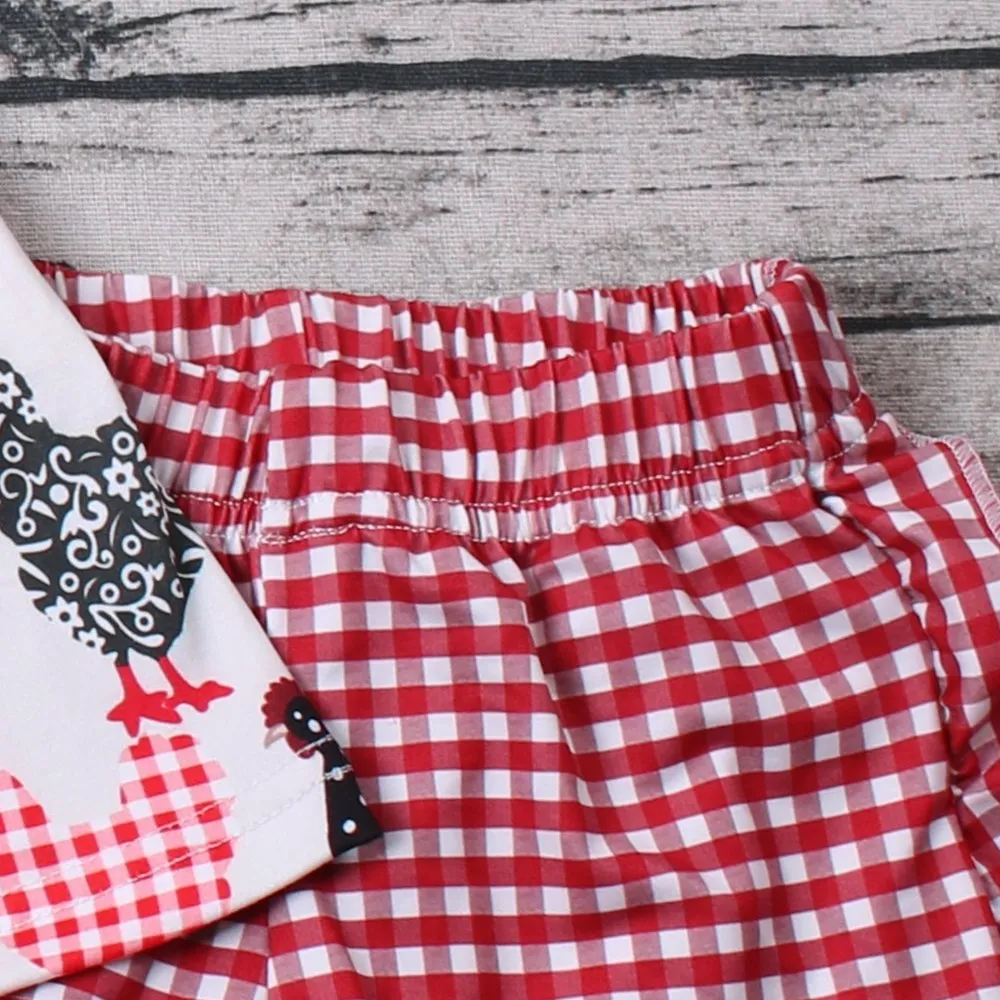 Комплект детской одежды из 2 предметов милый туника с рукавами-фонариками и