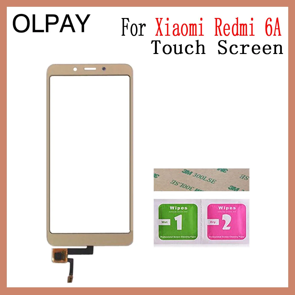 Redmi 6A Gold Для Xiao mi Red mi 6A Red mi 6 Pro Сенсорный экран дигитайзер для Xiaomi mi A2 Lite Сенсорная панель Сенсорный экран сенсор переднее стекло - Цвет: Redmi 6A Gold