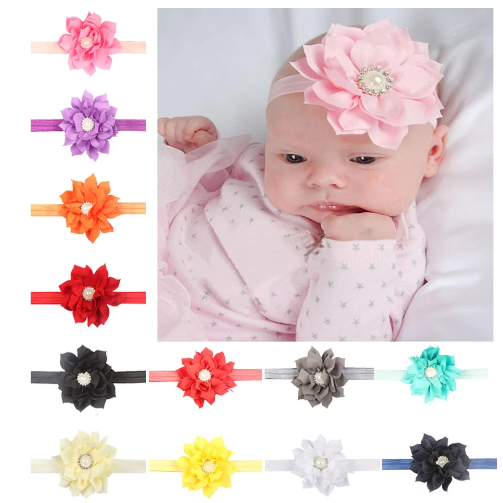 Ободок со стразами для новорожденных повязка на голову маленьких девочек с