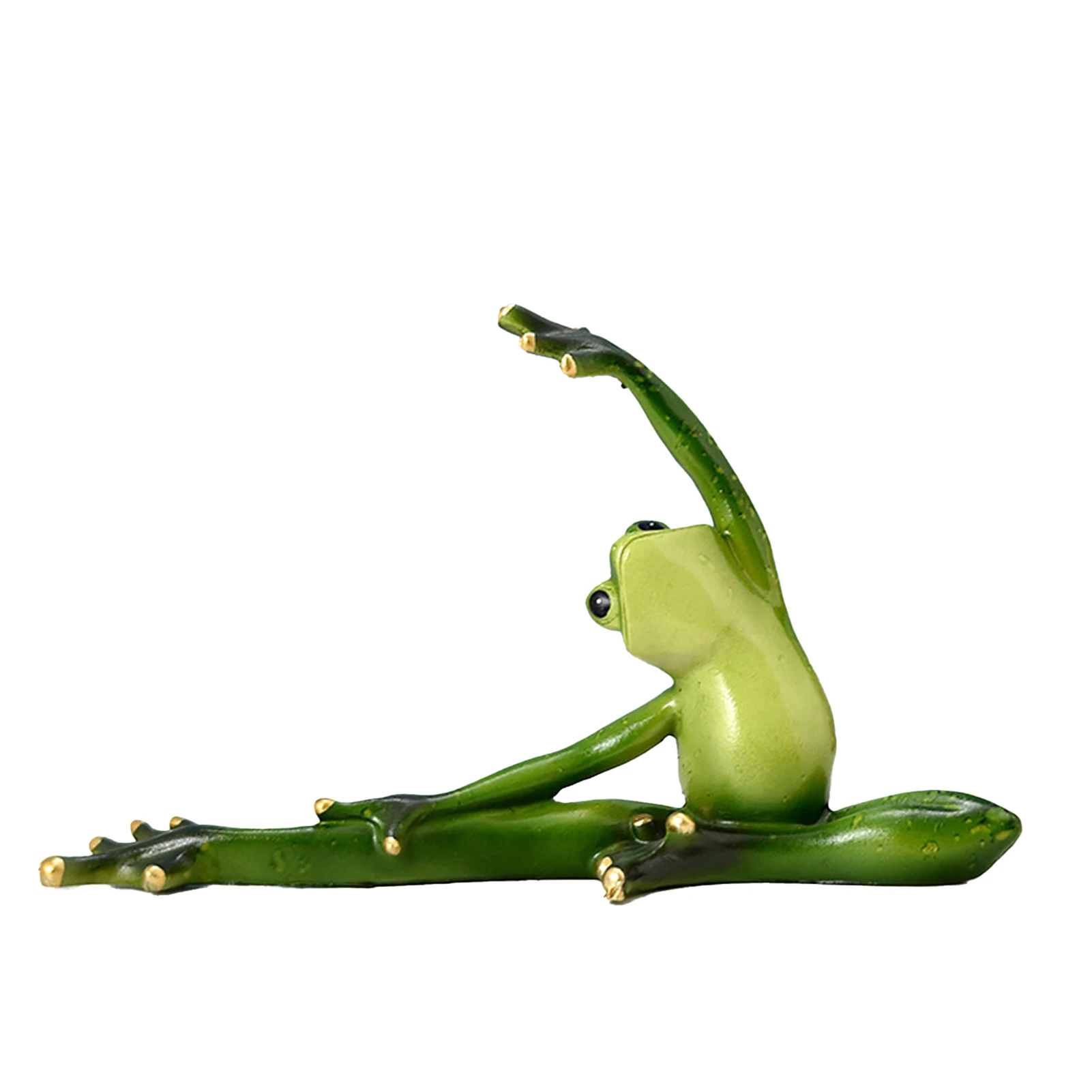 

Patio Gifts Lawn Meditating Yoga Frog Statue Crafts Desktop Landscape Indoor Outdoor Park Office Bedroom Garden Figurine Resin