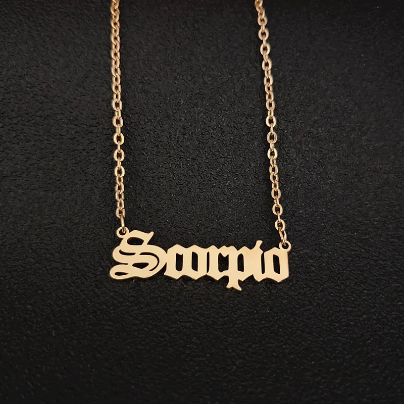 10 шт. оптовая продажа ювелирных изделий 12 знаков зодиака Очаровательное ожерелье