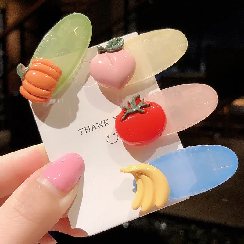 1 шт. новые корейские заколки в форме фруктов карамельные цвета акриловые для