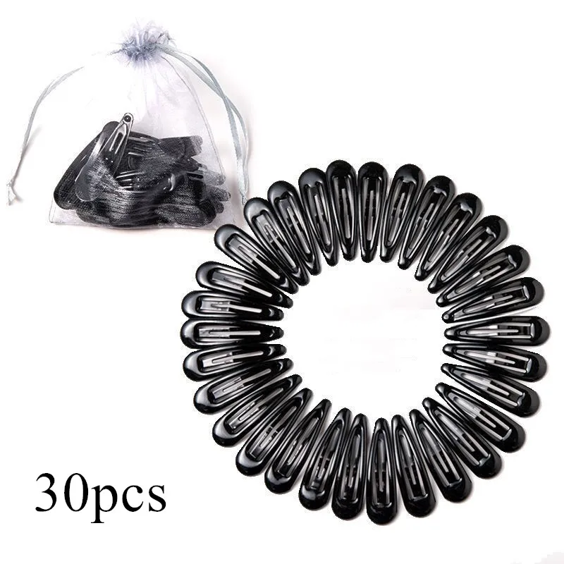 Black 30pcs 10/20 Вт, 30 Вт, для выведения токсинов, 40 шт = 1 комплект мода висячие серьги Заколки для волос разноцветный яркие заколки для волос аксессуары для волос для девочки симпатичная заколка для волос Головные уборы с мешок пряжи - Цвет: Black 30pcs