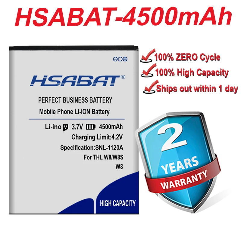 Аккумулятор HSABAT THL W8s W8 + 4500 мАч для батареи | Мобильные телефоны и аксессуары