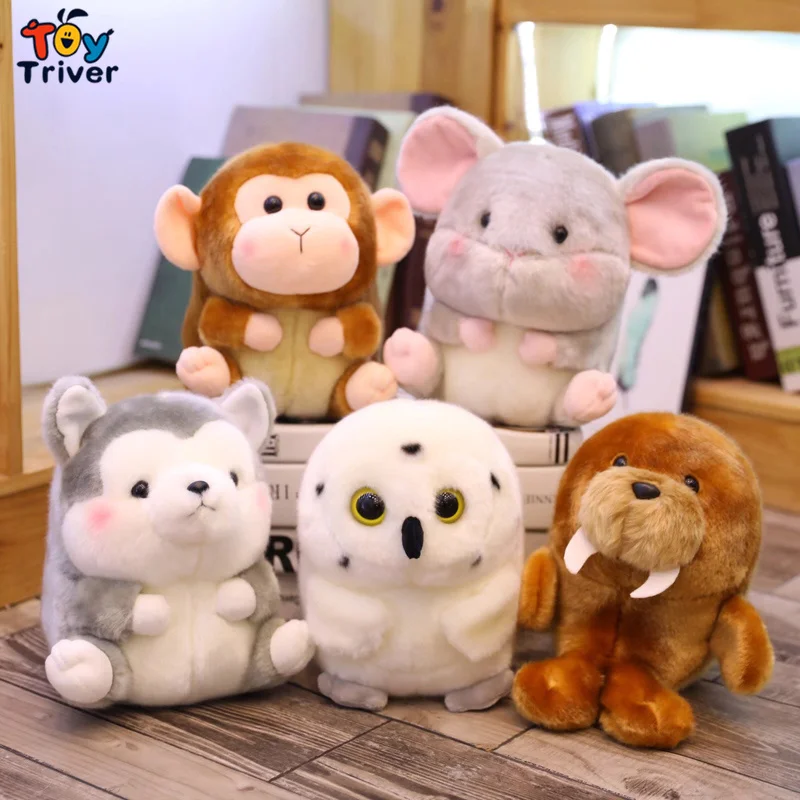 Сова Морс кошка обезьяна корова скот Хаски собака слон мышь плюшевая игрушка