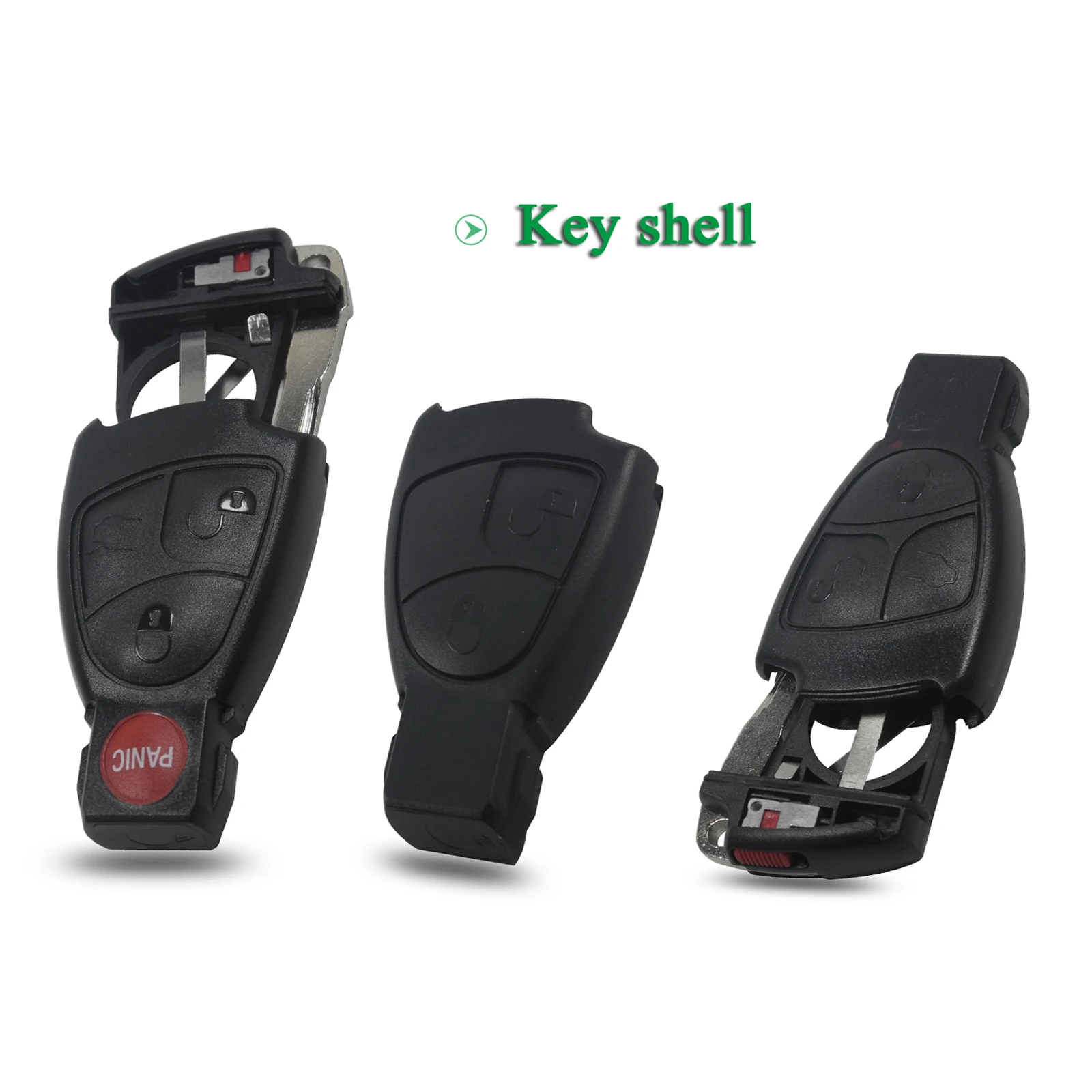 Jingyuqin 10 шт. для Mercedes Benz MB C E ML S SL SLK CLK AMG Fob 2/3/4 кнопок чехол дистанционного ключа от