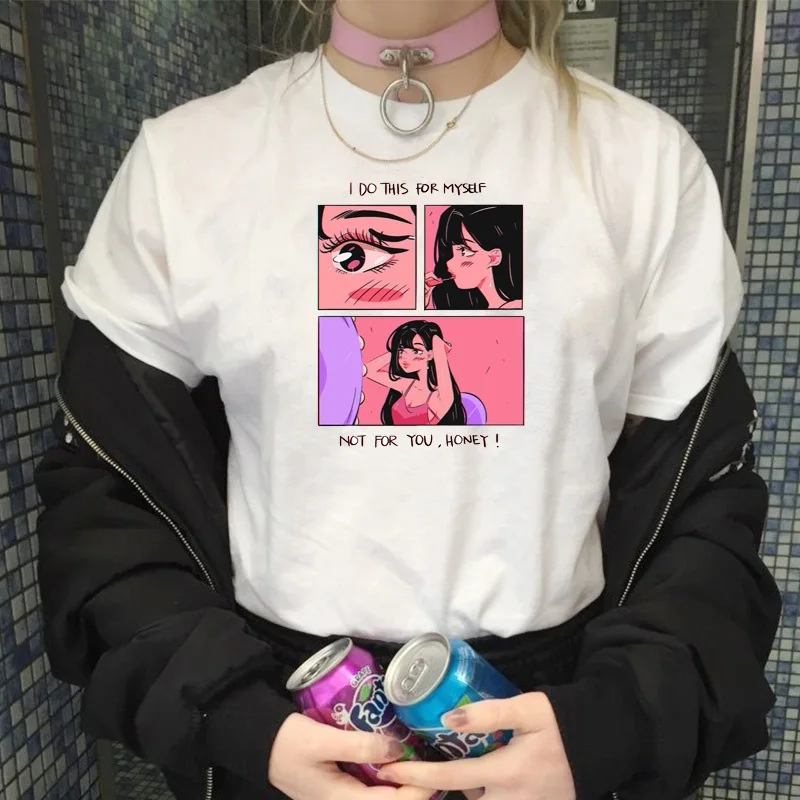 Сделать это для себя Honey Graphic футболка Летняя мода японский стиль Повседневная