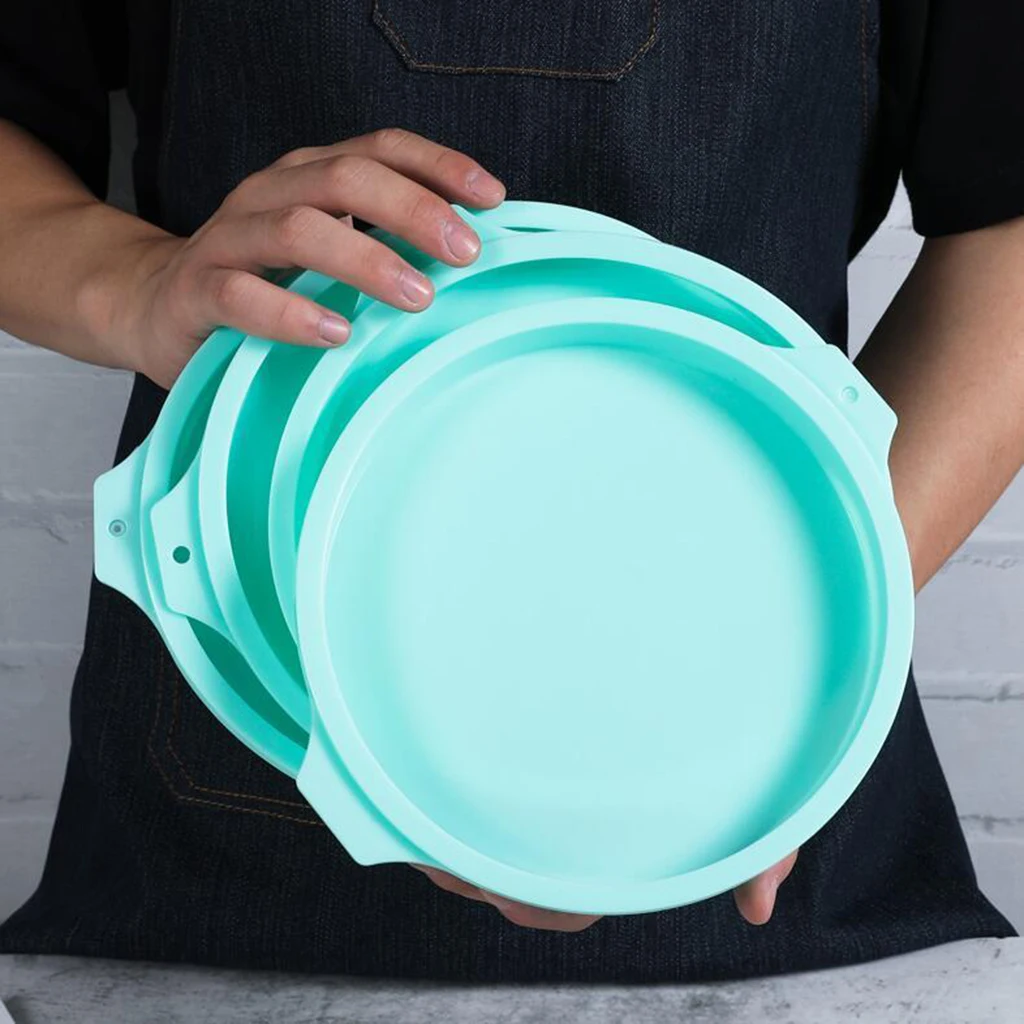 

4x Silicone Round Rainbow Cake Mold Layer Cake Pan Decoration Accessory