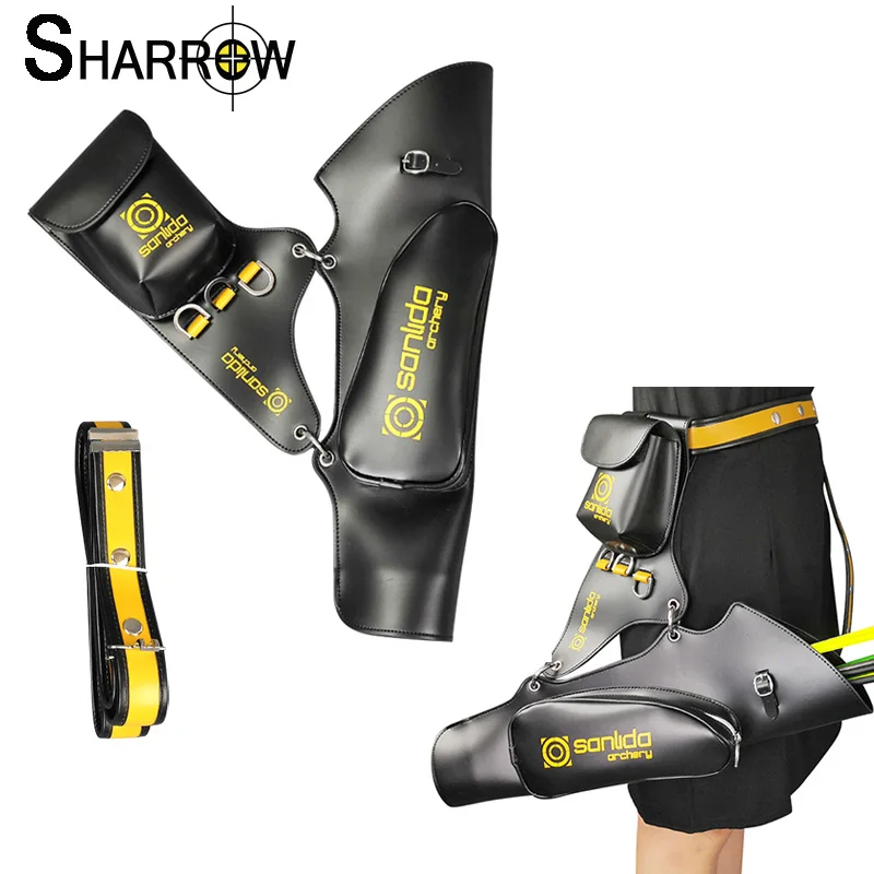 Сумка для стрельбы из лука кожаная диагональная поясная Подвеска стрел с