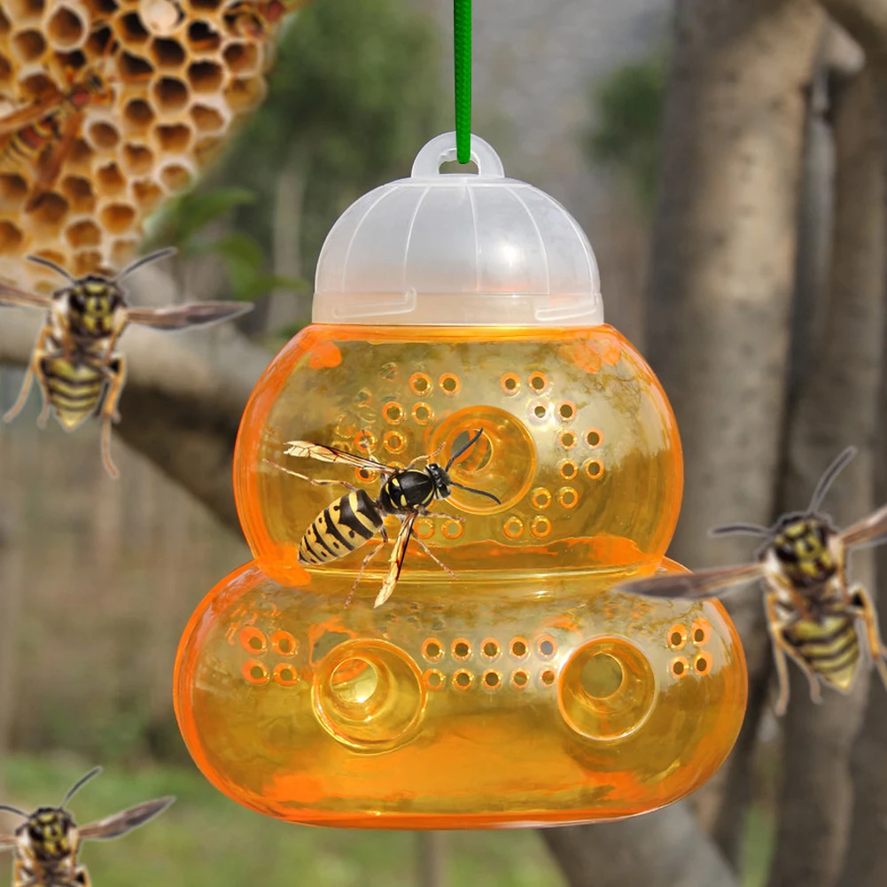 

1/2Pack Beehive Wasp Trap Hornets Jackets Spring Wasp Repellent Hornet Trap Bee Catcher Garden Wasp Killer Hornet Hanging Traps