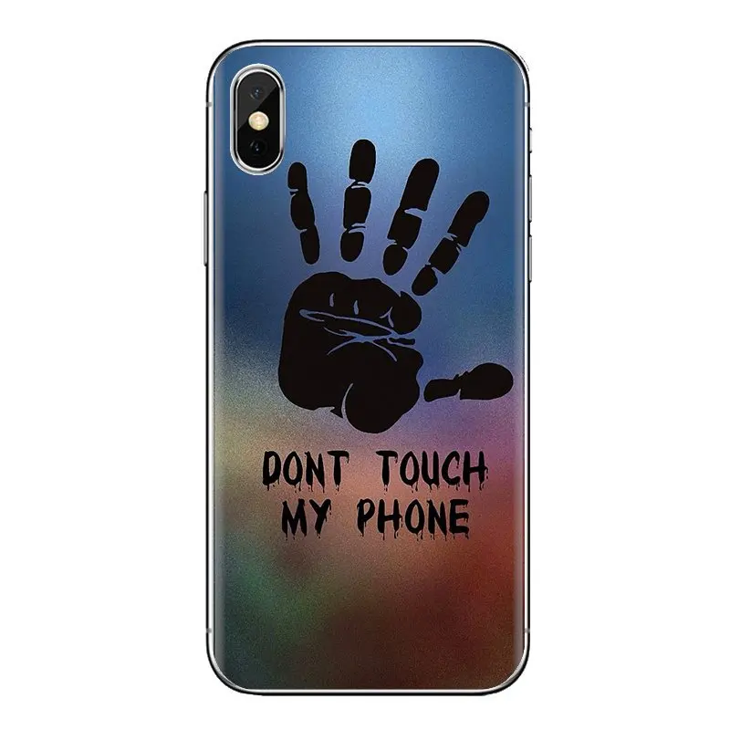 TPU Skin Cover For Samsung Galaxy S2 S3 S4 S5 MINI S6 S7 edge S8 S9 Plus Note 2 3 4 5 8 Coque Fundas don't touch my phone Poster |