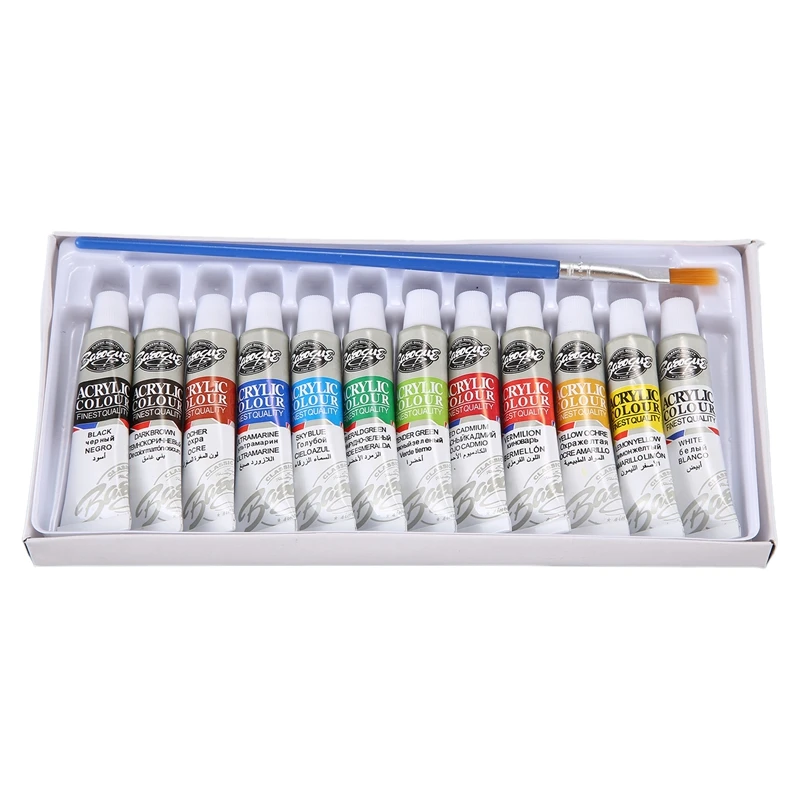 6 мл 12 видов цветов профессиональный набор акриловых красок ручная роспись