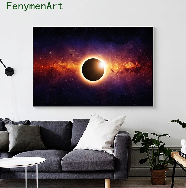

Solar System Planets Canvas Paintings Galaxy Starry Sky Posters and Prints Modern Art Wall Pictures for Living Room Home Decor