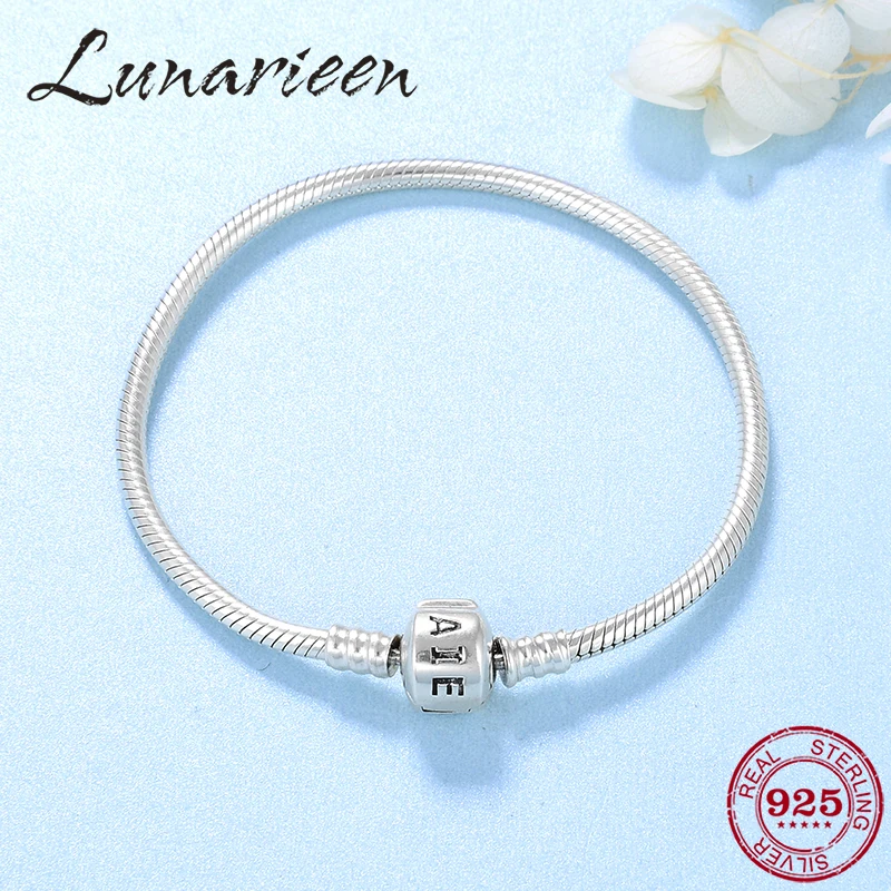 Аутентичный Шарм оригинальный браслет из серебра 925 пробы гибкая цепочка змеиной